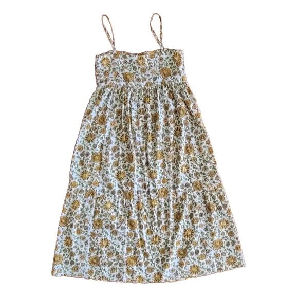 Rachel Pally Women's Cotton Midi Boho Syd Dress Size S In Marigold Block Print - Picture 3 of 7